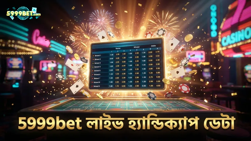 লাইভ হ্যান্ডিক্যাপ মার্কেটে 5999bet এর নির্ভরযোগ্য ডেটা সরবরাহ।