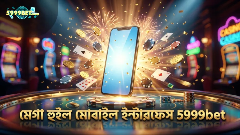 মেগা হুইল মোবাইল ইন্টারফেসে সোজাসাপ্টা নকশা
