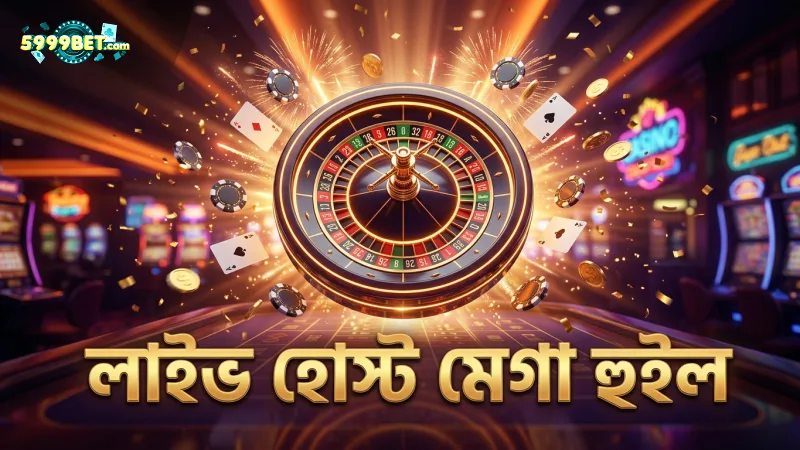 লাইভ হোস্টের সাথে মেগা হুইল গেম শোর উত্তেজনা